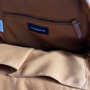 Liz Claiborne brown backpack purse